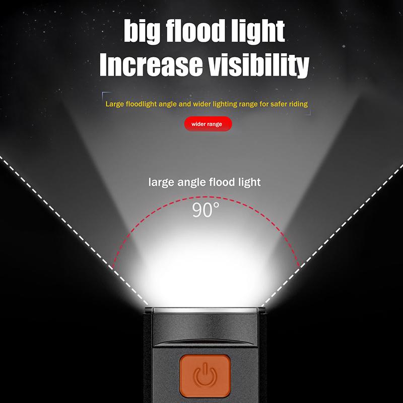 LED Bicycle Front Light Type-C Rechargeable Bicycle Headlight Road Bike Headlamp Easy To Install Cycling Accessories1/2PCS