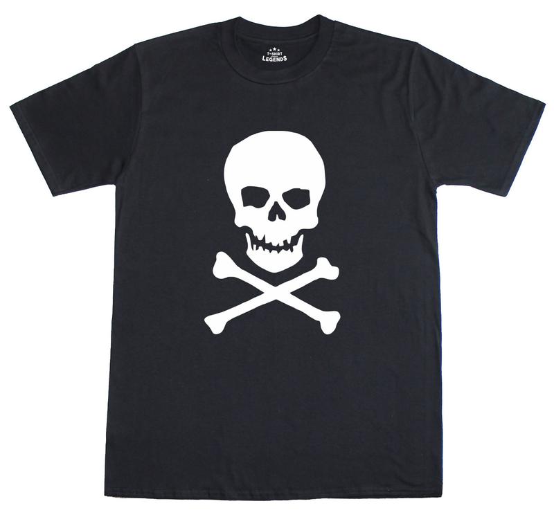 Skull Crossbones Pirate Fancy Dress Unisex T-Shirt U.K XXXL