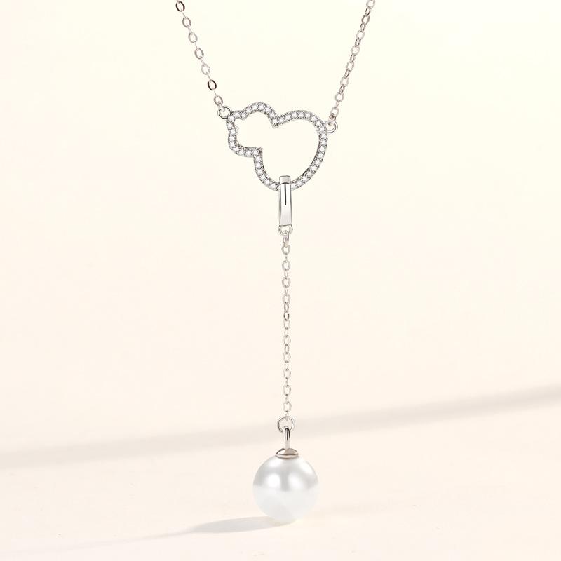 Gourd Tassel Pearl Necklace Women's Fashion Retro Niche High-end Design Pendant Accessories