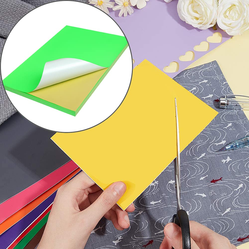 Fluorescent Cutting 16 Set of A4 Color Sticker Cheering Handmade DIY Concert Fan Indoor Use Fluorescent Sheets, Colors, 16, Size, Paper, Fan,