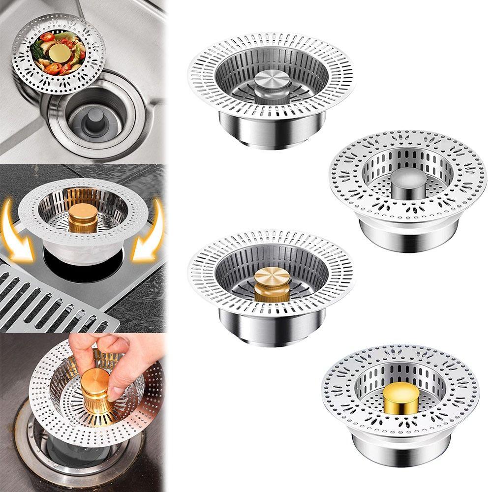 Stainless Steel Sink Leak Stopper Anti Odor Kitchen Anti-Clogging New Kitchen Sink Drain Strainer