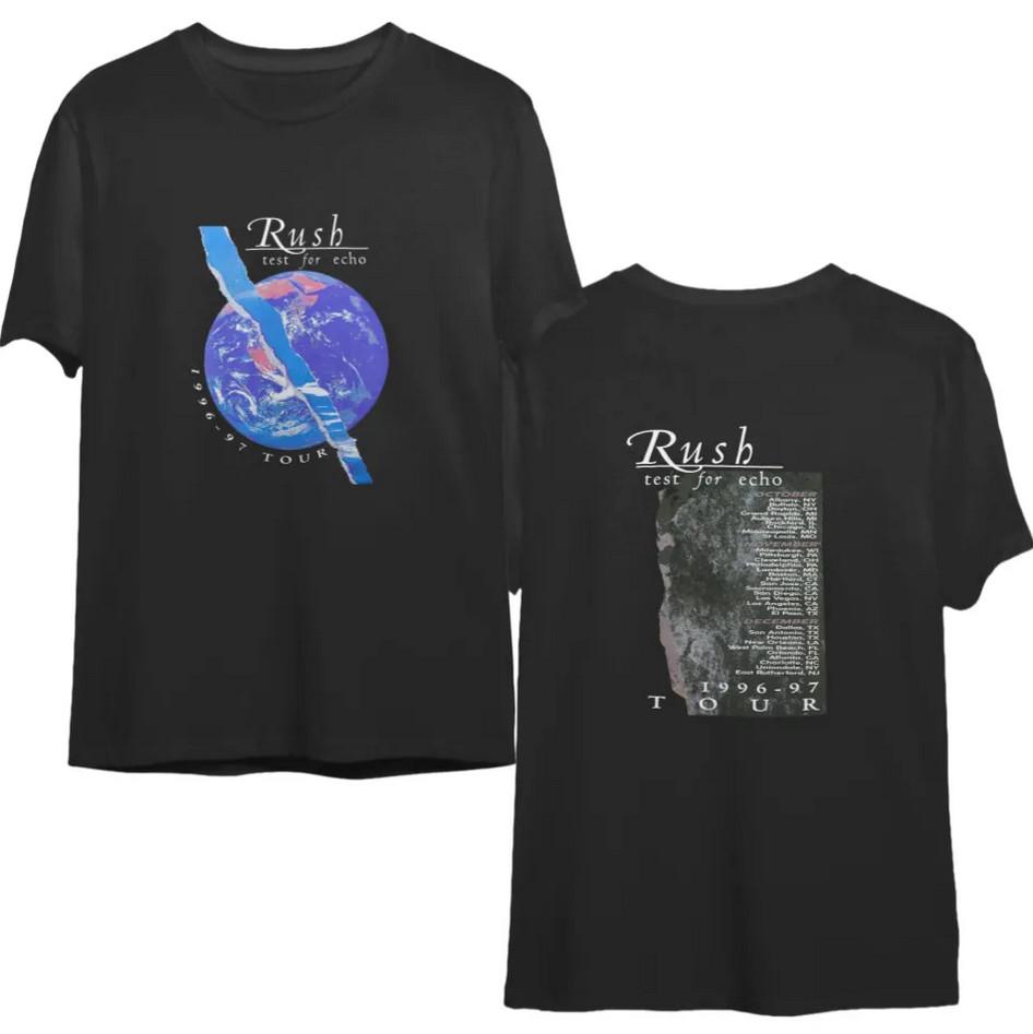 Rush Test For Echo 1996-97 Tour T-Shirt Double Sided
