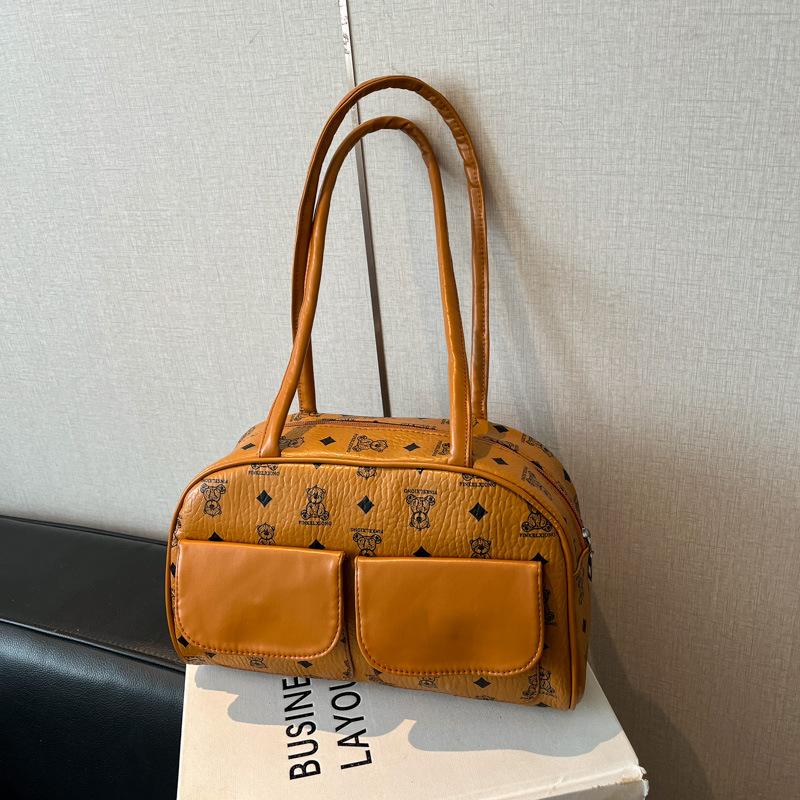 

Niche underarm bag women s new large-capacity retro simple commuter pillow bag fashionable versatile shoulder bag коричневый