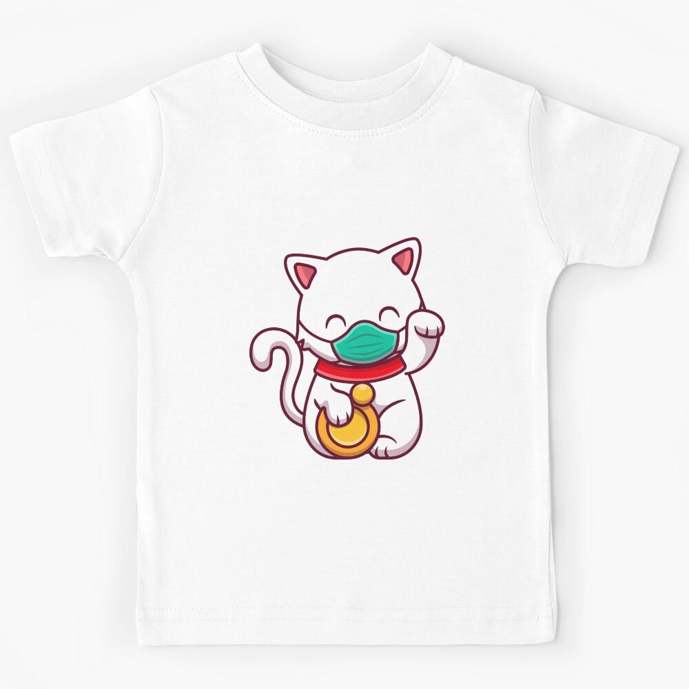 Ailurophiles Lucky cat maneki neko Cat Lover Ailurophile : Japanese Cat Kids T-Shirt 110