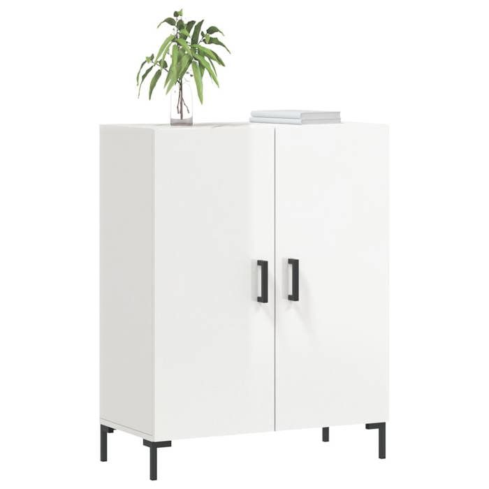 VidaXL Buffet Blanc brillant 69,5x34x90 cm Bois d'ingénierie 827726