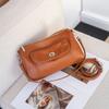 Cowhide Square Bag Crossbody Soft Leather, Popular Fashion Women's Shoulder Crossbody Practical Soft Leather Handbag