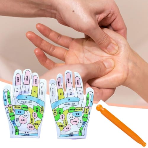 Acupressure Gloves for Palm Massage, Acupressure Stick Tool for Self-Relief, Fatigue Relief, Breathable, Soft, Stress Relief, Unisex, Gift for Men and