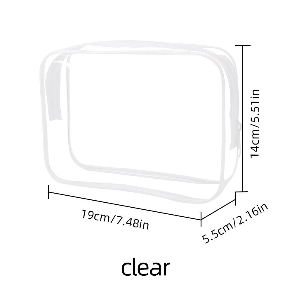 12-Piece Clear PVC Zipper Pouches Fashion Portable Makeup Storage Bags for Women Travel Organizing Toiletries Large