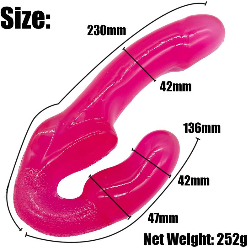 Strapless Strapon Dildo No Vibrator Female Double G Spot Adult Sex Toys For Women Couple Silicone Anal Prostate Massager