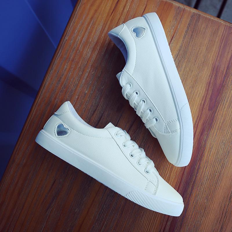 Perennial Little White Shoes Female Versatile Student Love Flat Casual Board Shoes Harajuku Leather Surface Women's Shoes Ins Tide