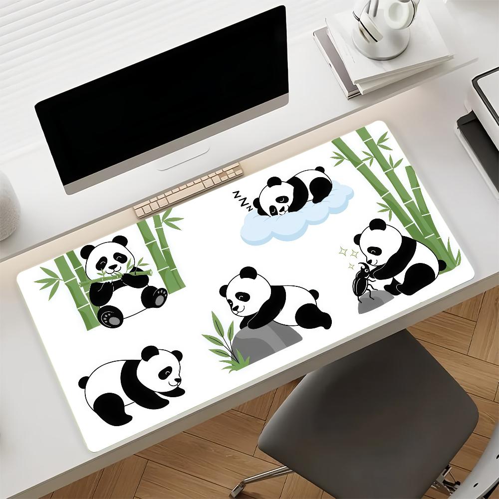 Cute Panda Mouse Pad Nonslip Rubber Computer Mat Gamer Balance Decoracion Deskmat Laptop Office Large