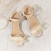 Summer  High Heel Sandals Women's Lace Strap Thick Heel Large Bow Sandals Shoes Women
