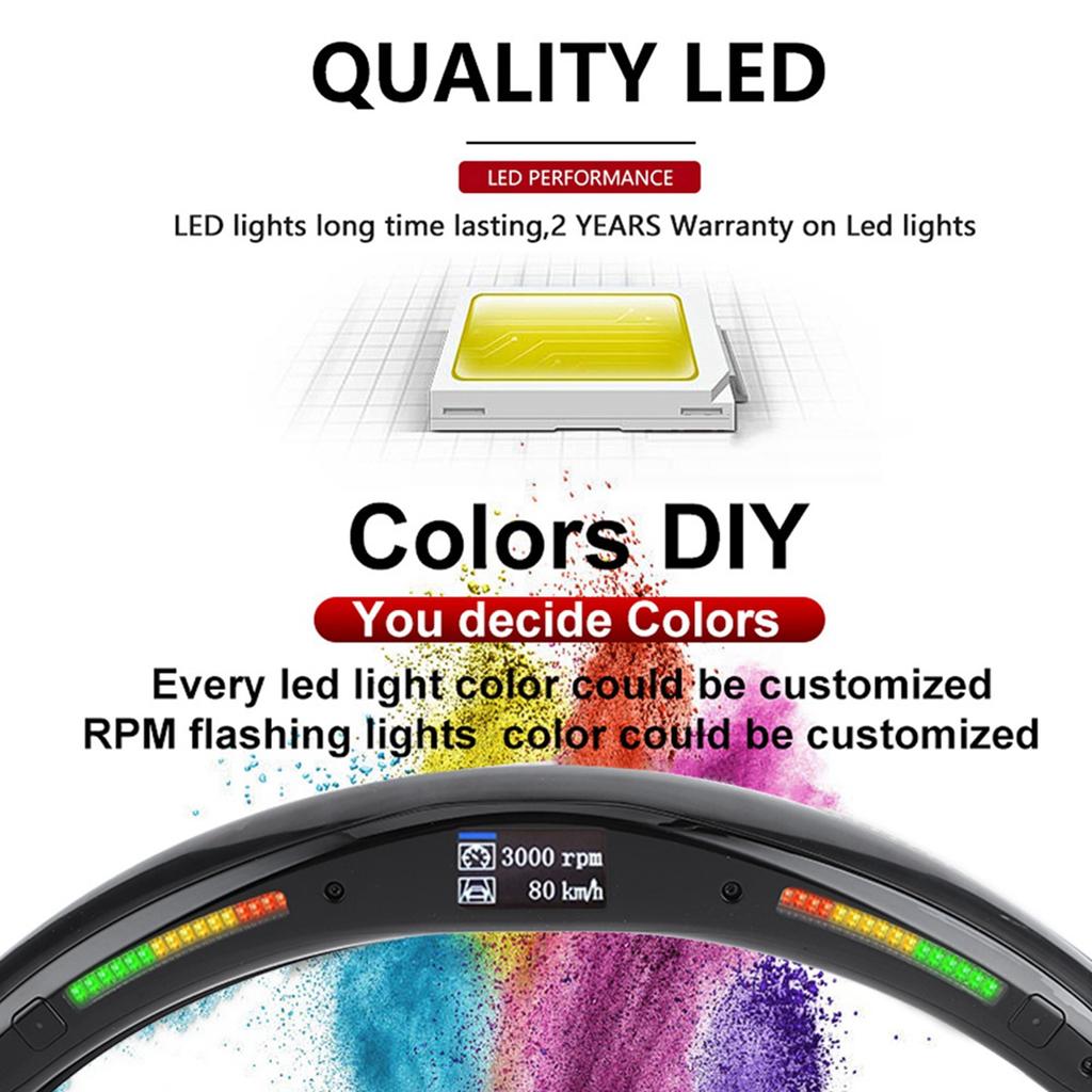 LED Performance Volant 4. generace Závodní Digitální Displej Kontrolky Moduly OBD2 Sady LED Displej Volantu