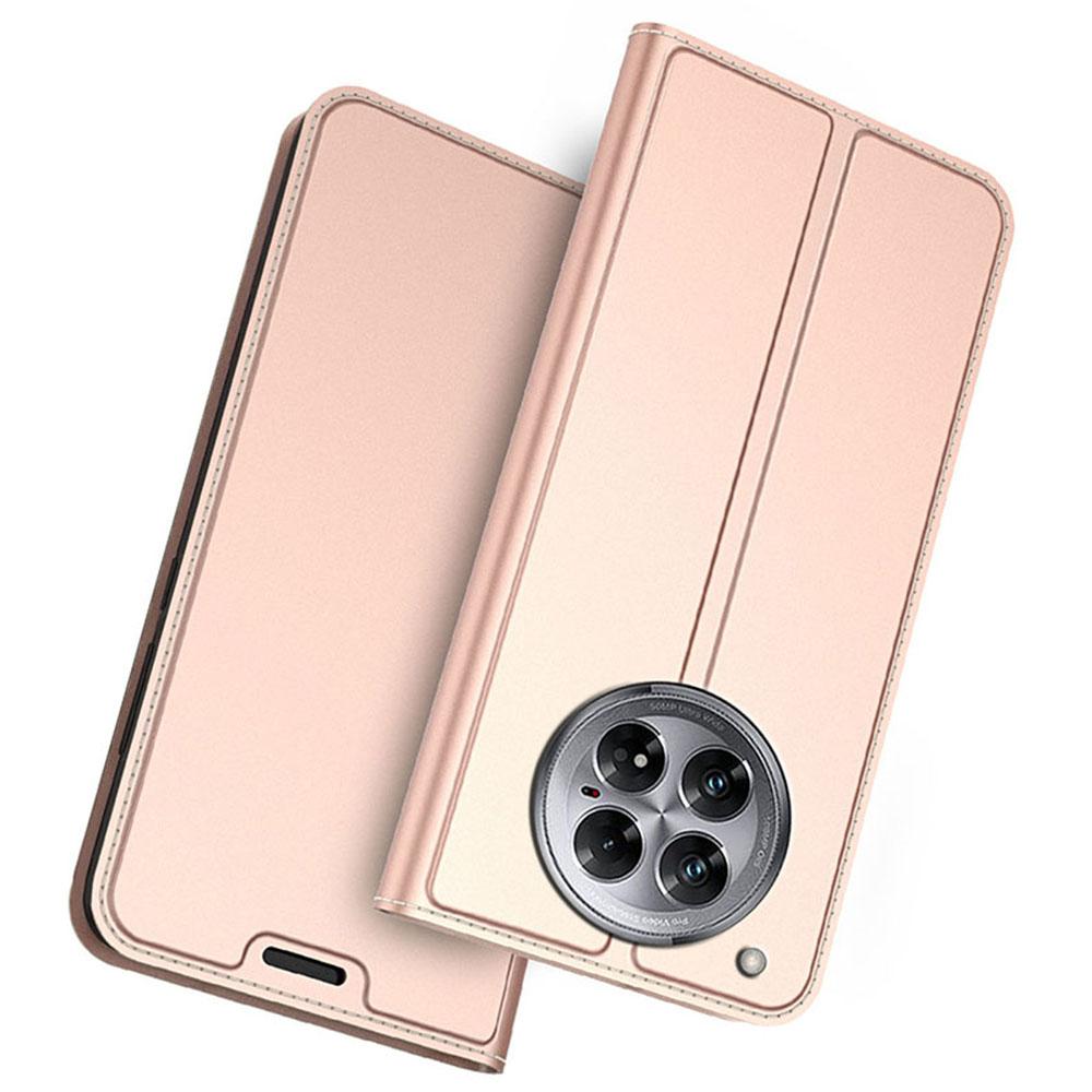 

Для Infinix Zero 40 5G Чехол из ПУ кожи Чехол для телефона с держателем для карт Подставка Магнитная застежка Rose Gold