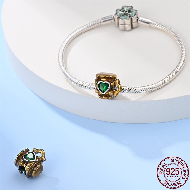 100% Authentic Copper Metal Metal Beer Series Charm Bead Components Compatible With Authentic Original 3mm Pan Bracelet High Quality Fine Jewelry