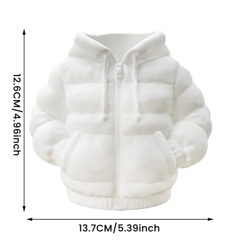 

1Pcs Desktop Creative Minimalist Pen Holder Down Jacket Pencil Case Storage Bucket Safe Material Atmosphere Cute