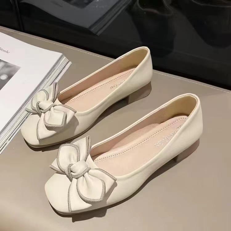 

Нишевые туфли-лодочки с квадратным носком и мелким вырезом, женские, новые весенне-осенние, для беременных, женские туфли, балетки 40