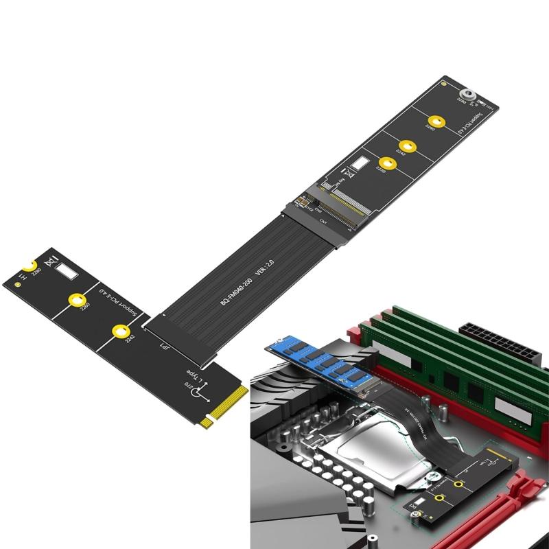 Fast speed M.2 Ssds Extension Cord 20CM For NVMe SATAs SSDs Adjustable Host Output Orientation