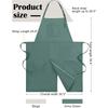 Canvas Long Split-Leg Apron with Adjustable Neck & Tie Straps for Pottery Painting Restaurant Work, Durable Multi-Purpose Design