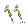 2pcs Fishing Spoons Metal Lures Hard Fishing Lures Sequin Baits for Trout Bass Spinner Baits Fishing Tackle Accessories