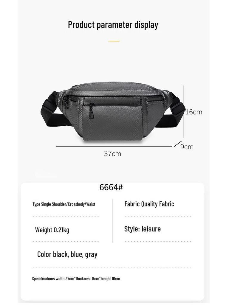 Men's Business Casual Crossbody and Waist Bag for Cycling