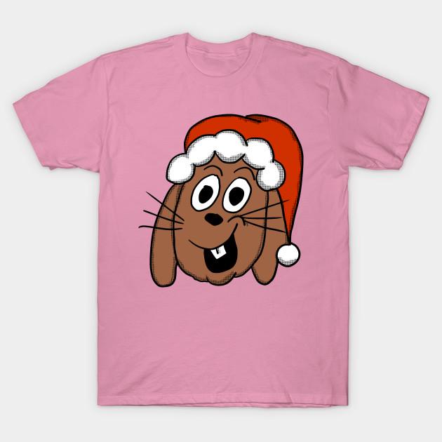 T-Shirt Damen Santa Bunny Harajuku Print Kawaii T-Shirt Sommer Kurzarm Damen T-Shirt Top Tee