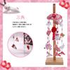 OKBABY Hanging Hina Hina Hanging Decoration Hanging Decoration with Natural Wooden Stand Height 44cm Cute Hina Hina Hanging Usafuku Peach Festival