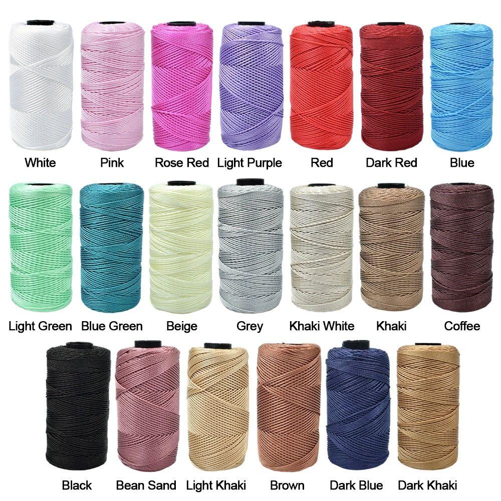 Craft Decorative 1.5mm Ice Cotton Silk Thread 200m Colored Crochet Yarn Crochet Thread Cord Bag Hat Shoes