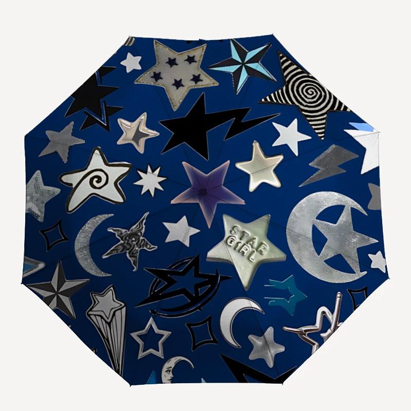 

1pc Stars Automatic Open, Sturdy Iron Frame, Compact Folding Design, All-Season Portable Umbrella for Women & Men, Outdoor Umbrella yy250801