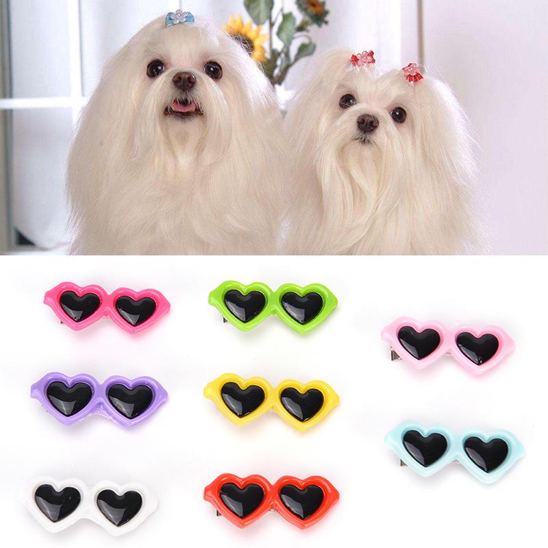 Buy Fashion Pet Dog Hair Bows Clips Love Style Doggie Boutique