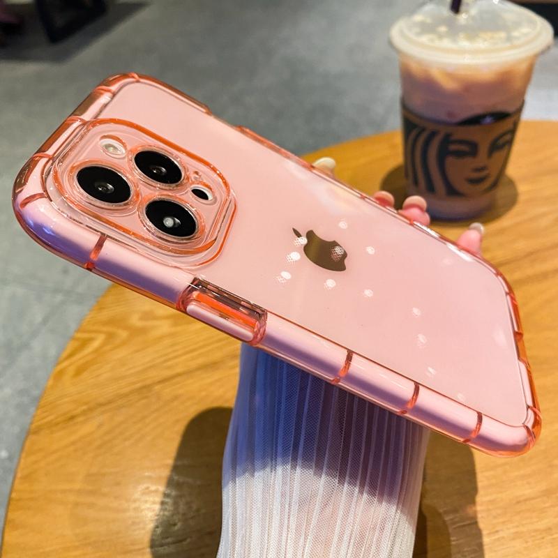 Luxury Fluorescence Bumper Phone Case For iPhone 11 12 13 Pro Max X XR XS 7 8 Plus Shockproof Clear Soft Silicone Cover