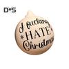 1 Pc/8 Pcs Prank Christmas Ball Funny Bauble Christmas Hanging Ball Rude Humor Hanging Ornaments for Christmas Tree Decor