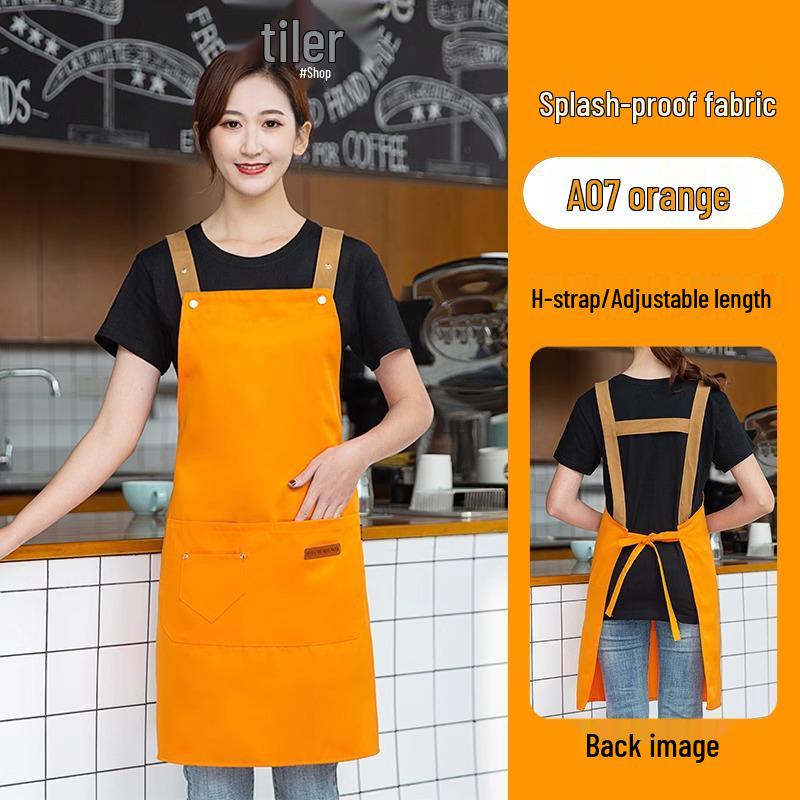 Custom Logo Waterproof Oil-Proof Apron with Adjustable Strap for Winery, Gift, or Catering Use