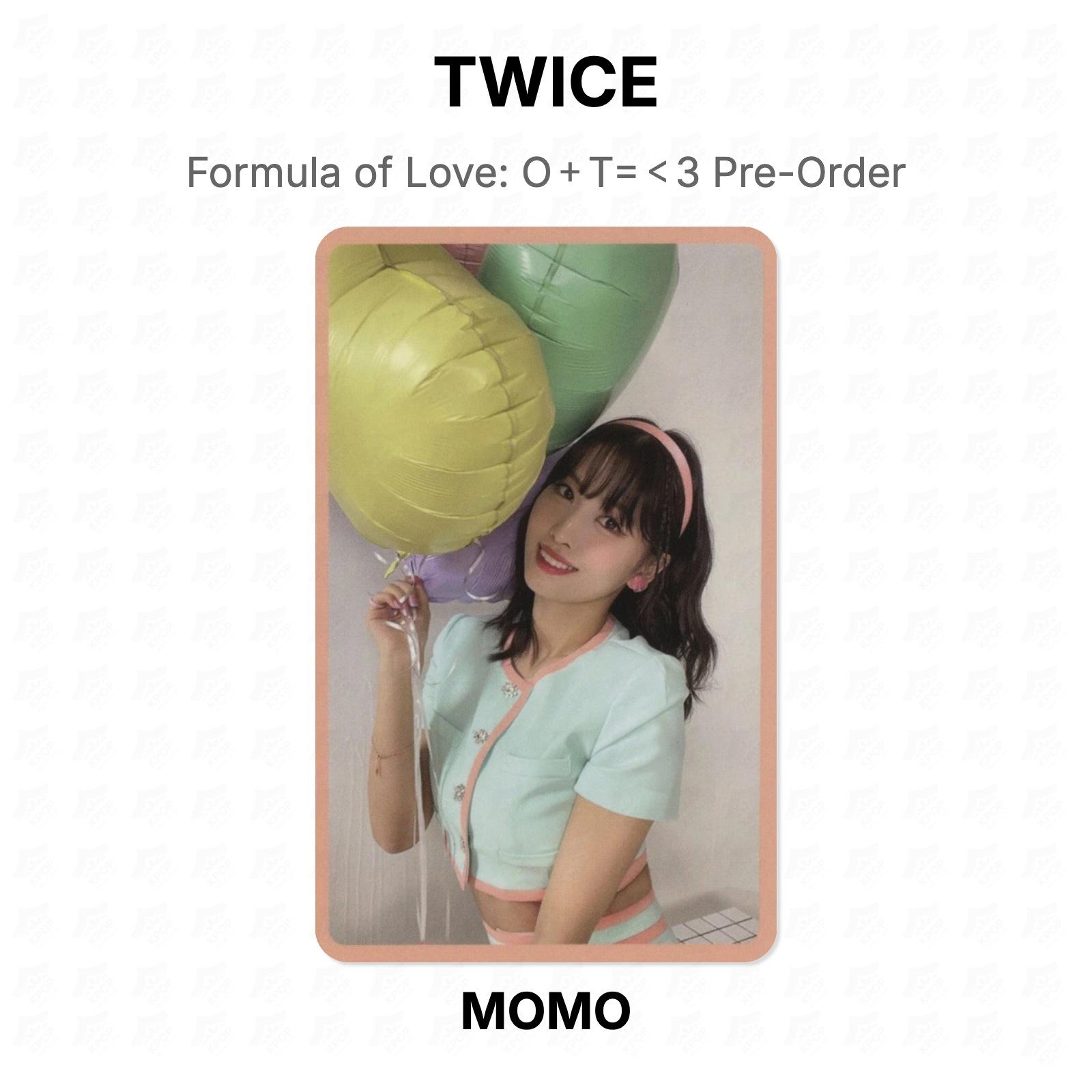 TWICE Formula of Love: O+T= 3 Pre-Order Official Photocard MOMO
