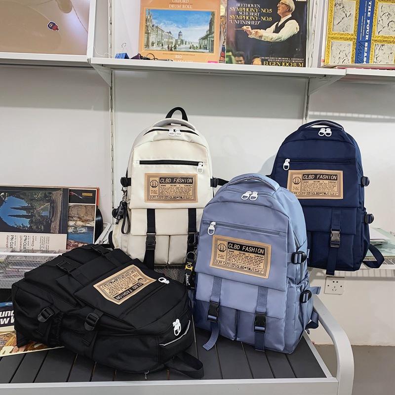 Student backpack Fashion Harajuku commuter computer backpack Large capacity outdoor leisure travel bag Lightweight waterproof