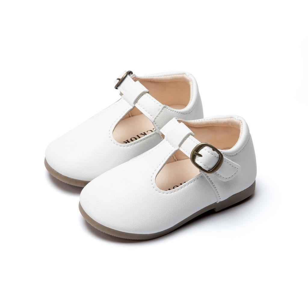 Girls' Comfortable Leather Princess School Shoes - Non-slip Sole