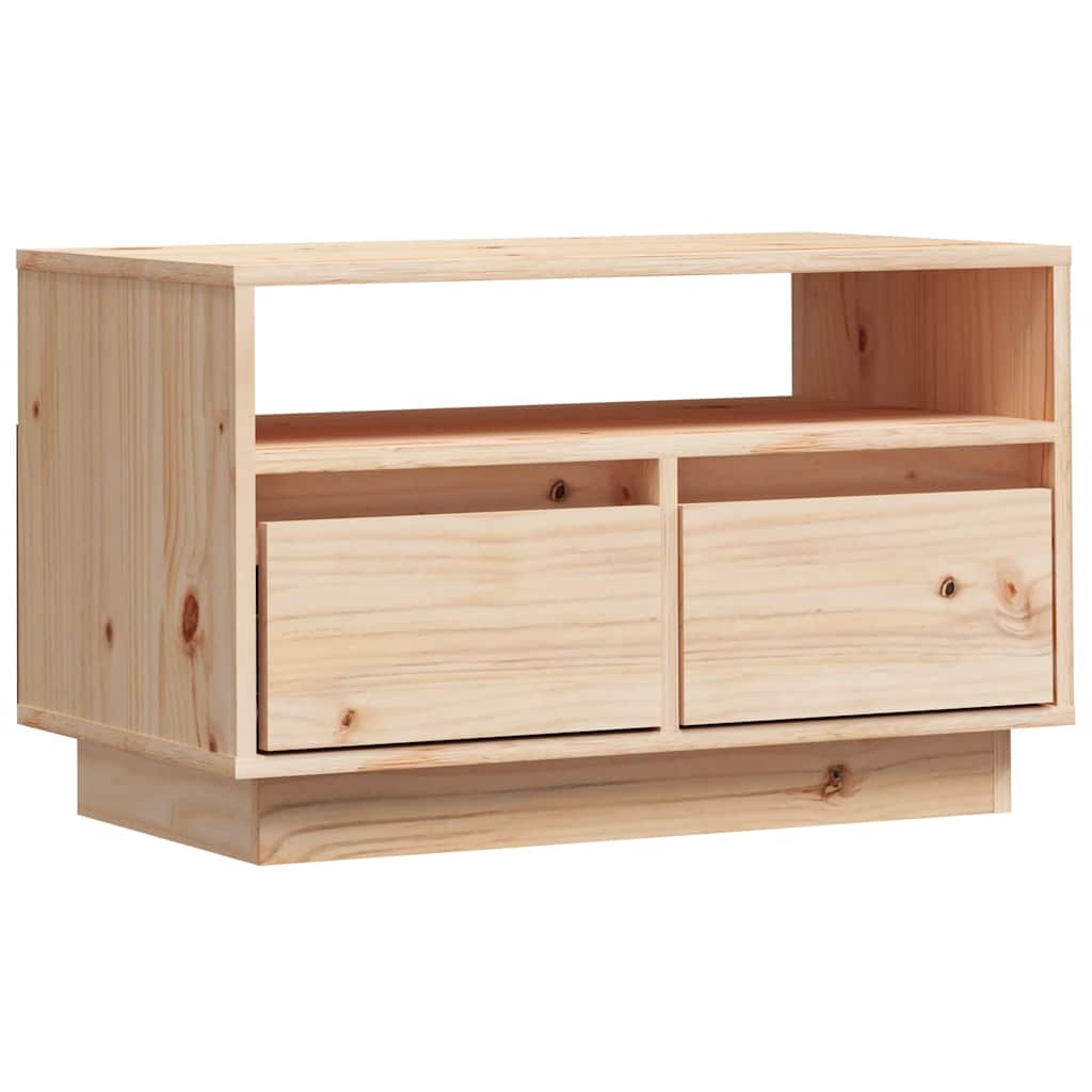 TV Stand 60 X 35 X 37 Cm Solid Pine Wood