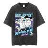 Vintage Washed Anime The Summer Hikaru Died Yoshiki Graphic T-shirt Men Women Printed Tee Summer Casual Fashion Clothing Tops Streetwear