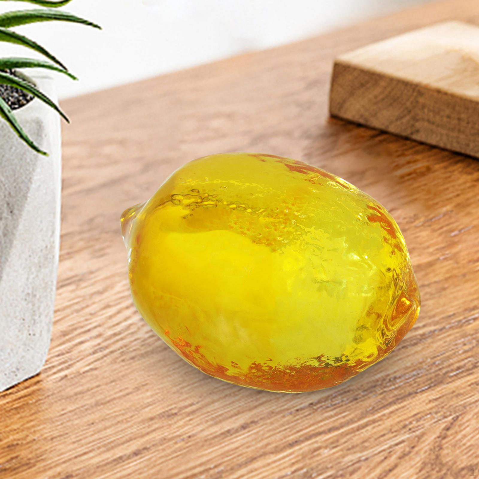Фигурка желтого фрукта для шикарного домашнего декора 59x40mm_lemon