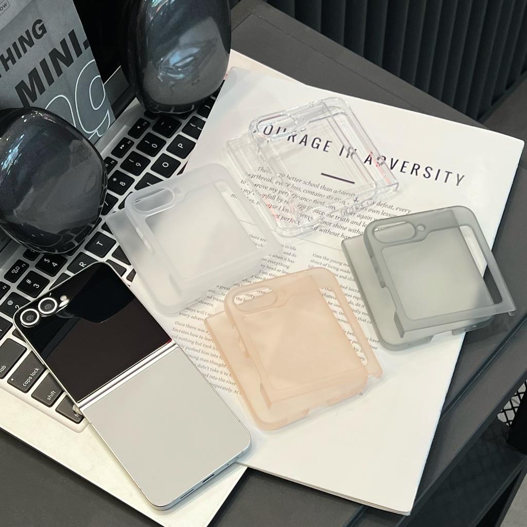 Luxury Ultra-Thin Matte PC Phone Case For Samsung Galaxy Z Flip ZFlip 6 5 4 3 Zflip6  Zflip5 Zflip4 Folding Protective Cover