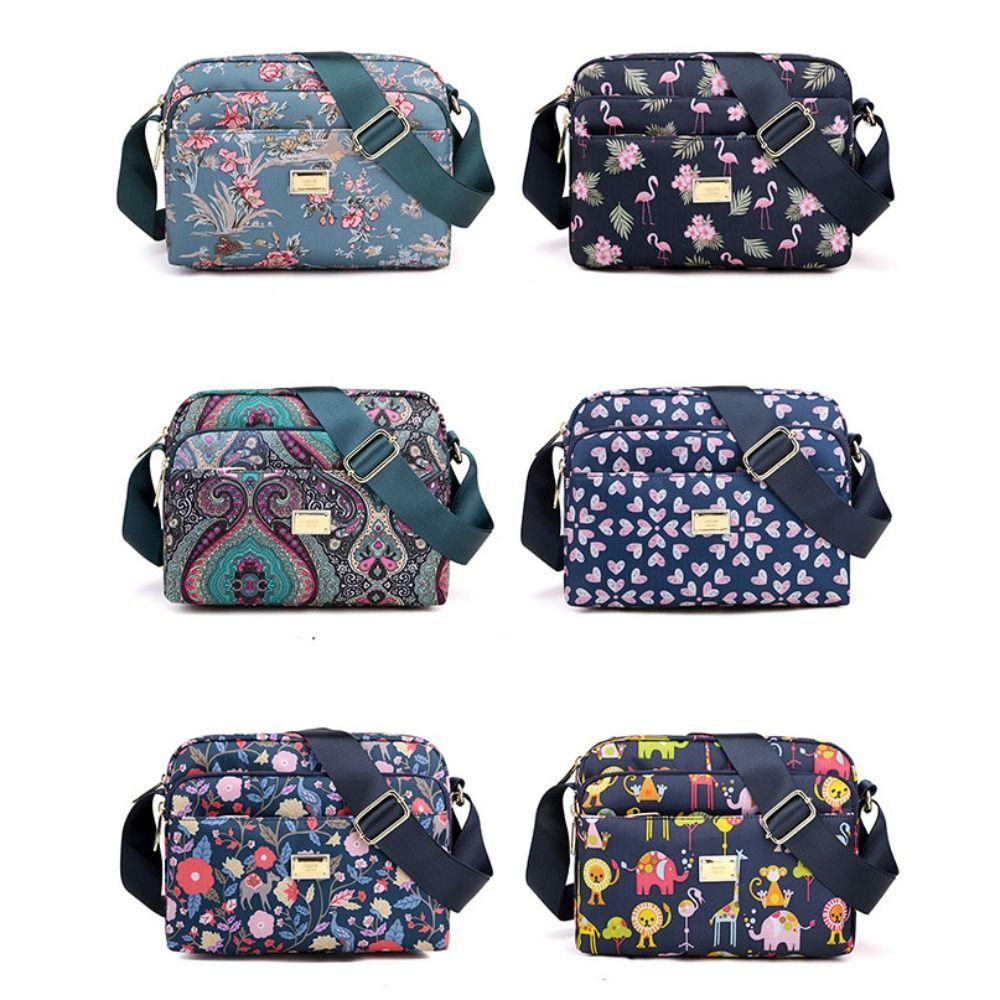 Niche Design Zipper Crossbody Bag Three-layer Small Phone Bag Simple Shoulder Bag  Girls