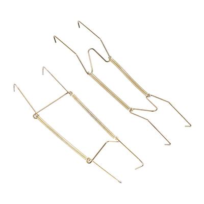 Fashion Invisible Stainless Steel Wall Display Plate Dish Hangers W Type Hook Spring Holder