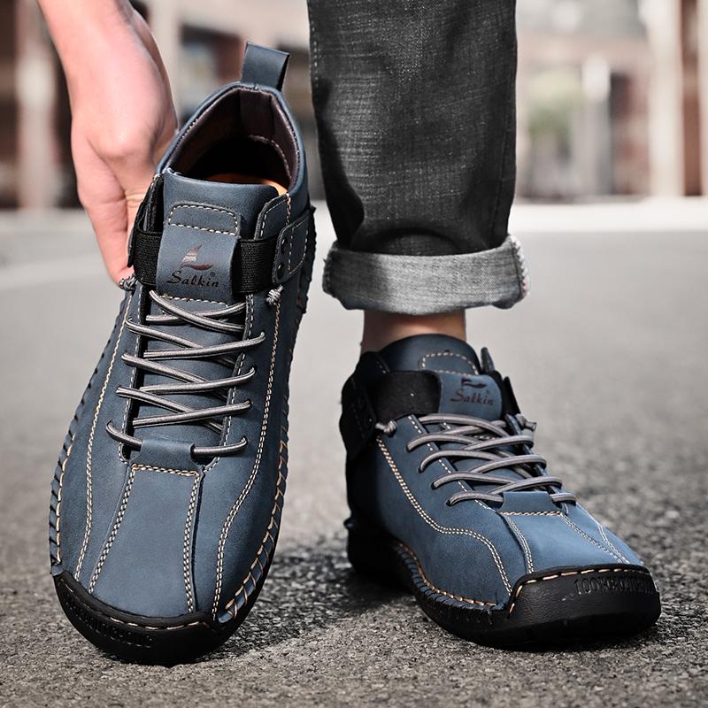 Men’s Hiking Deserts & Chakkas Boots Black Brown Casual Retro Leather Men’s Outdoor Handmade Boots Plus Size