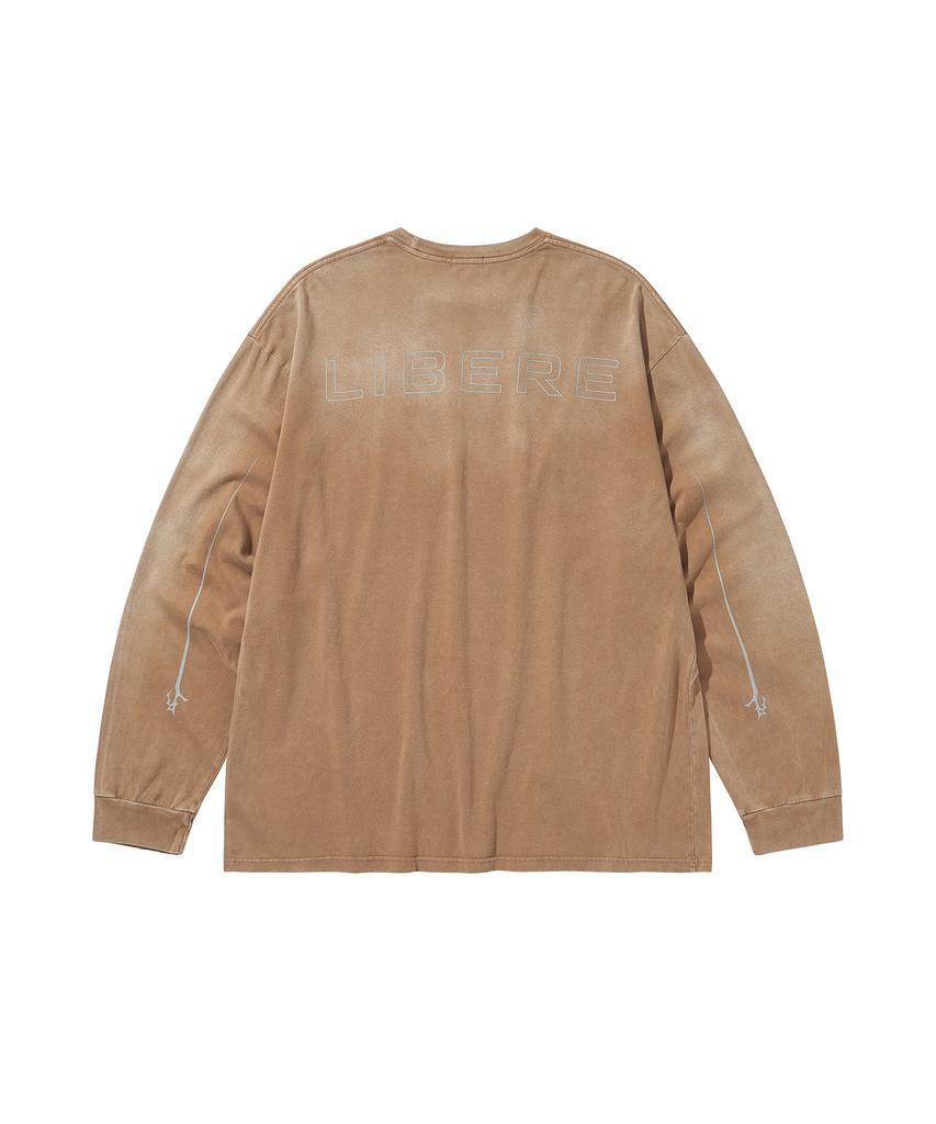 Libere Reflect Logo Long Sleeve T-Shirts / Brown