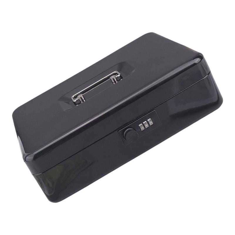 Electronic Password Protected Metal Safe Box Delicate Storage Solution Cash Container for Cash Important Items nero