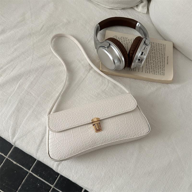 2026 Women's Retro Crocodile Pattern Versatile Small Square Crossbody Bag