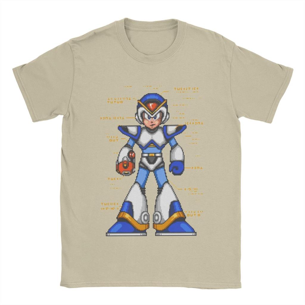 Megaman X Full Armor T-Shirts Men Fashion 100% Cotton Tee Shirt Round Neck Short Sleeve T Shirts Plus Size Clothes