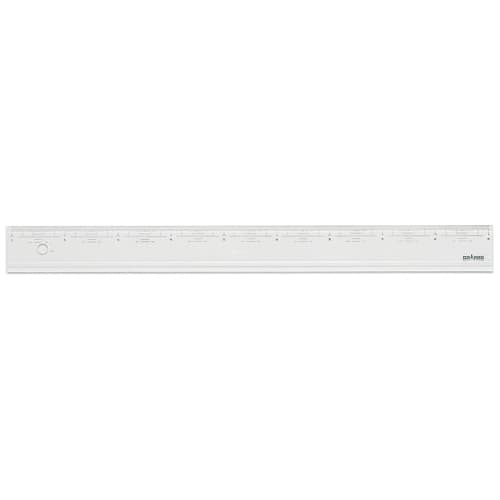 Drapas Straight Edge Ruler with Graduations and Grooves, Acrylic, 3mm Thick, 45cm, 15345