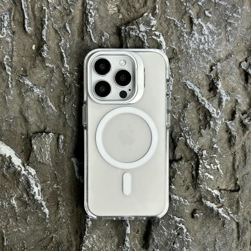 

iPhone 15/16/17 Magnetic Lens Cap Holder - Transparent Case Compatible 11