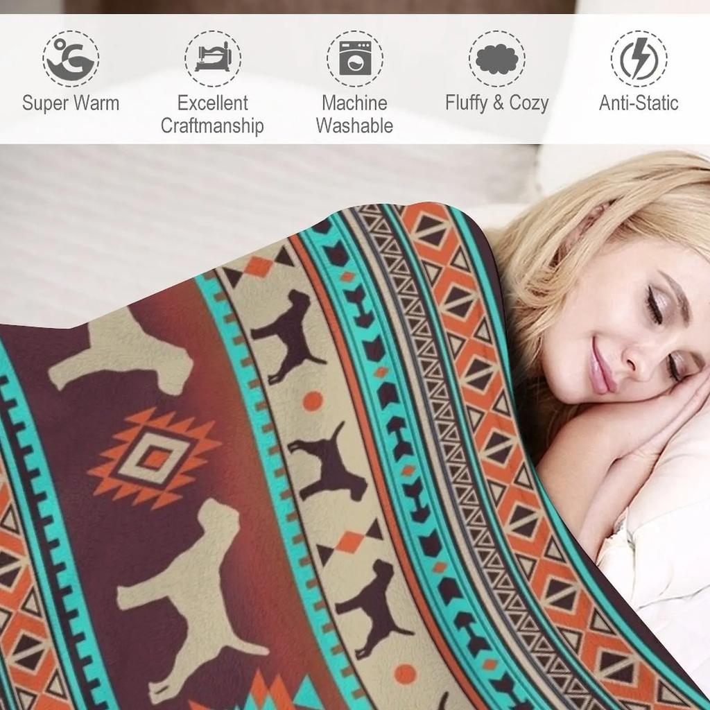 Boho dogs | Border terrier sunset Throw Blanket Shaggy Blanket Luxury St Blanket Thermal Blanket Fluffy Soft Blankets